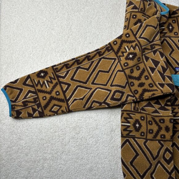 Patagonia Synchilla Snap-T Pullover Men's Size Small Montana Siete Bear Brown - Picture 8 of 16